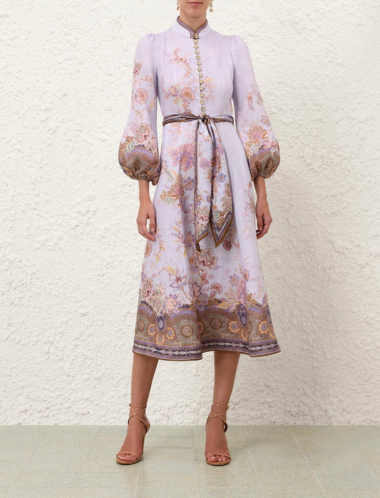 Zimmermann Luna Button Midi Dress