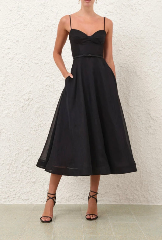 Zimmermann Luna Structured Midi Dress