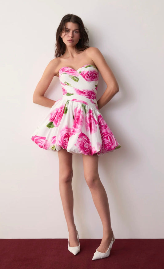 Aje Olea Bubble Hem Mini Dress