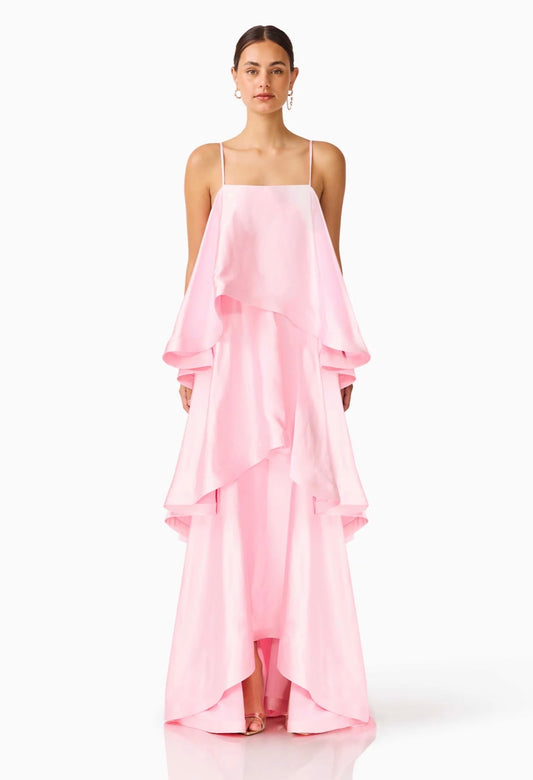 Elliatt Tilly Tiered Maxi Dress in Pale Pink