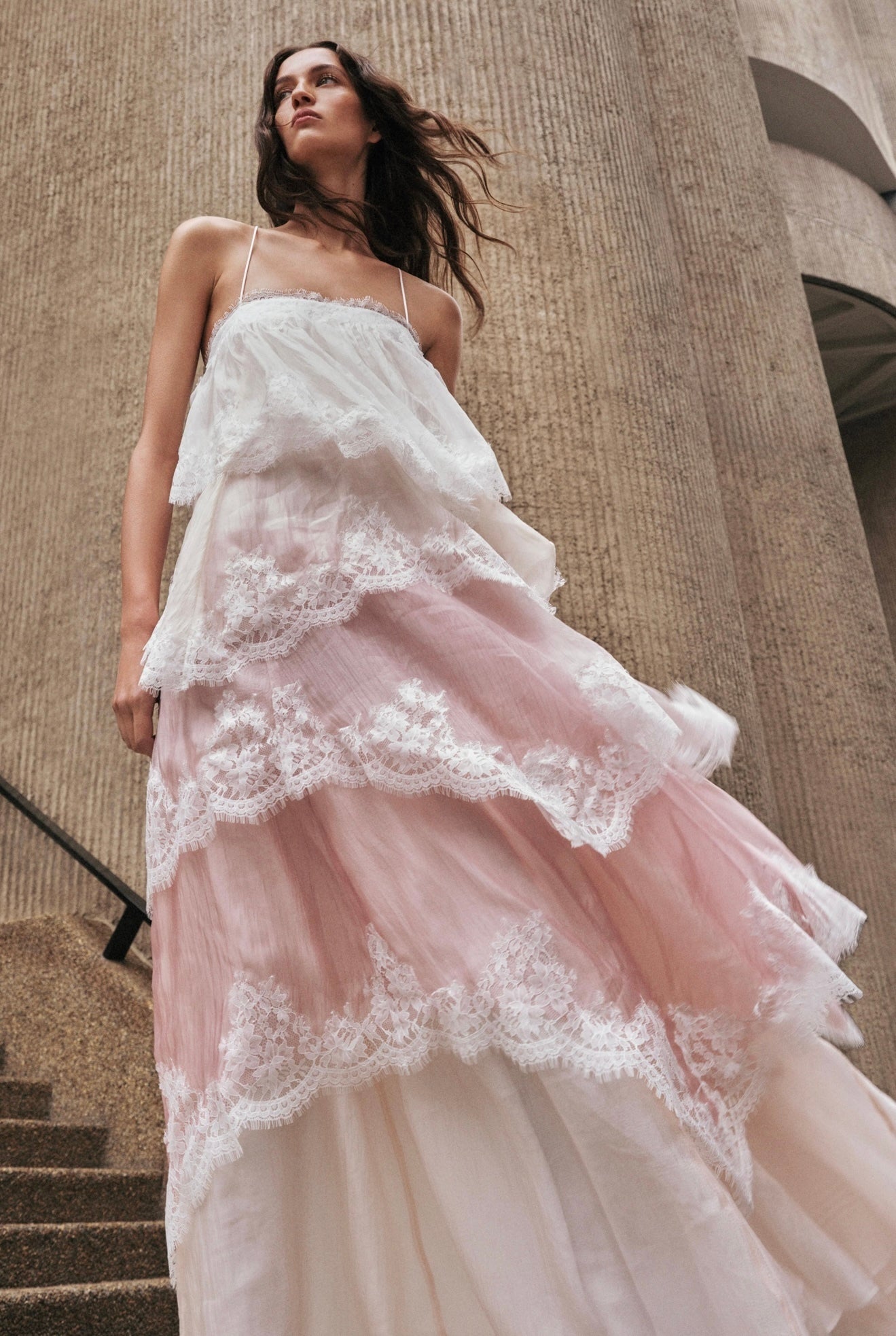 Aje Ophelia Lace Gown Pink