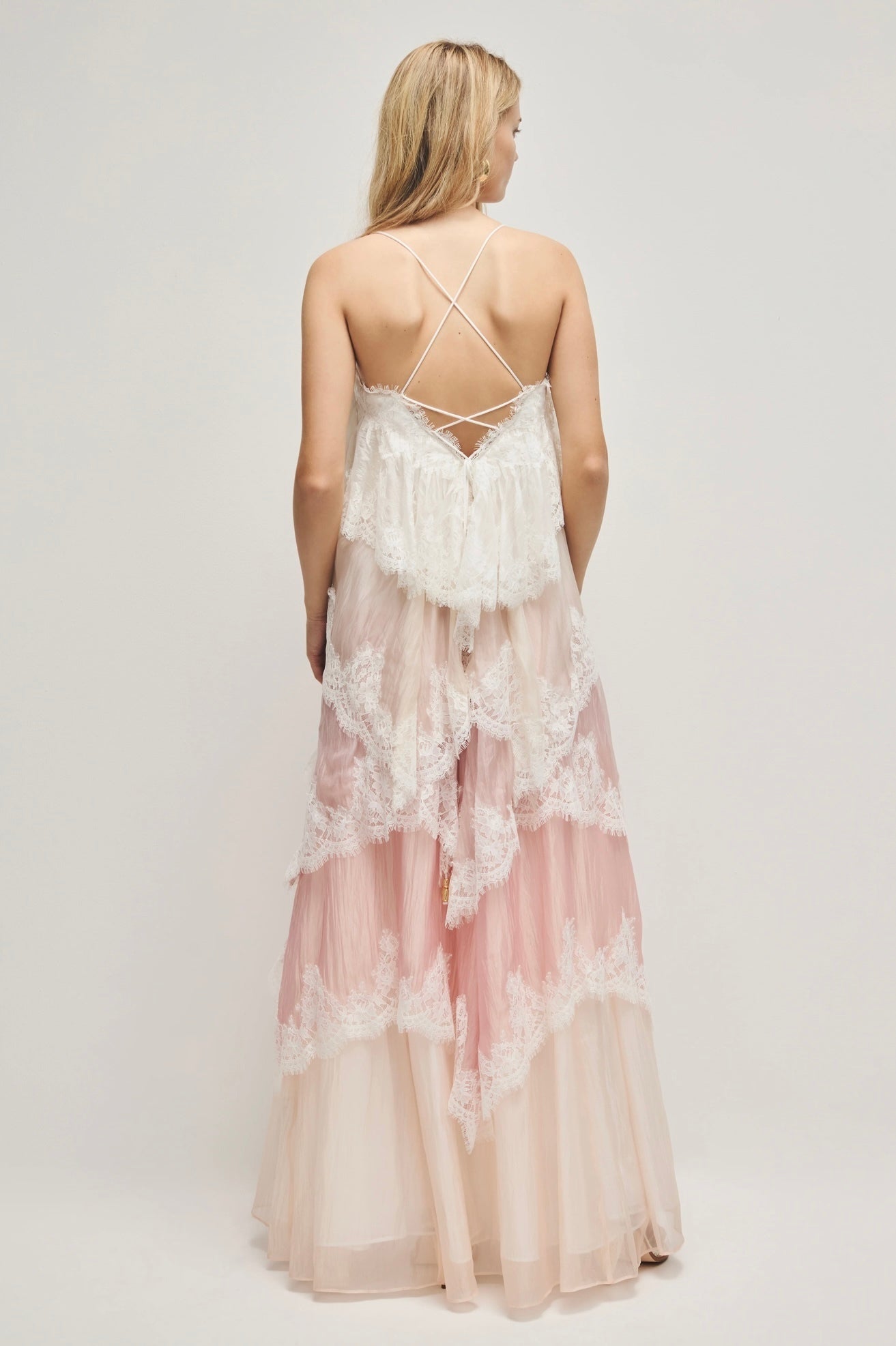 Aje Ophelia Lace Gown Pink