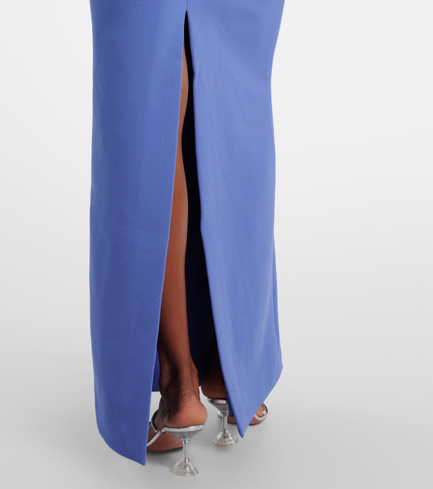 Rebecca Vallance Violetta Puff Sleeve Gown Periwinkle Blue