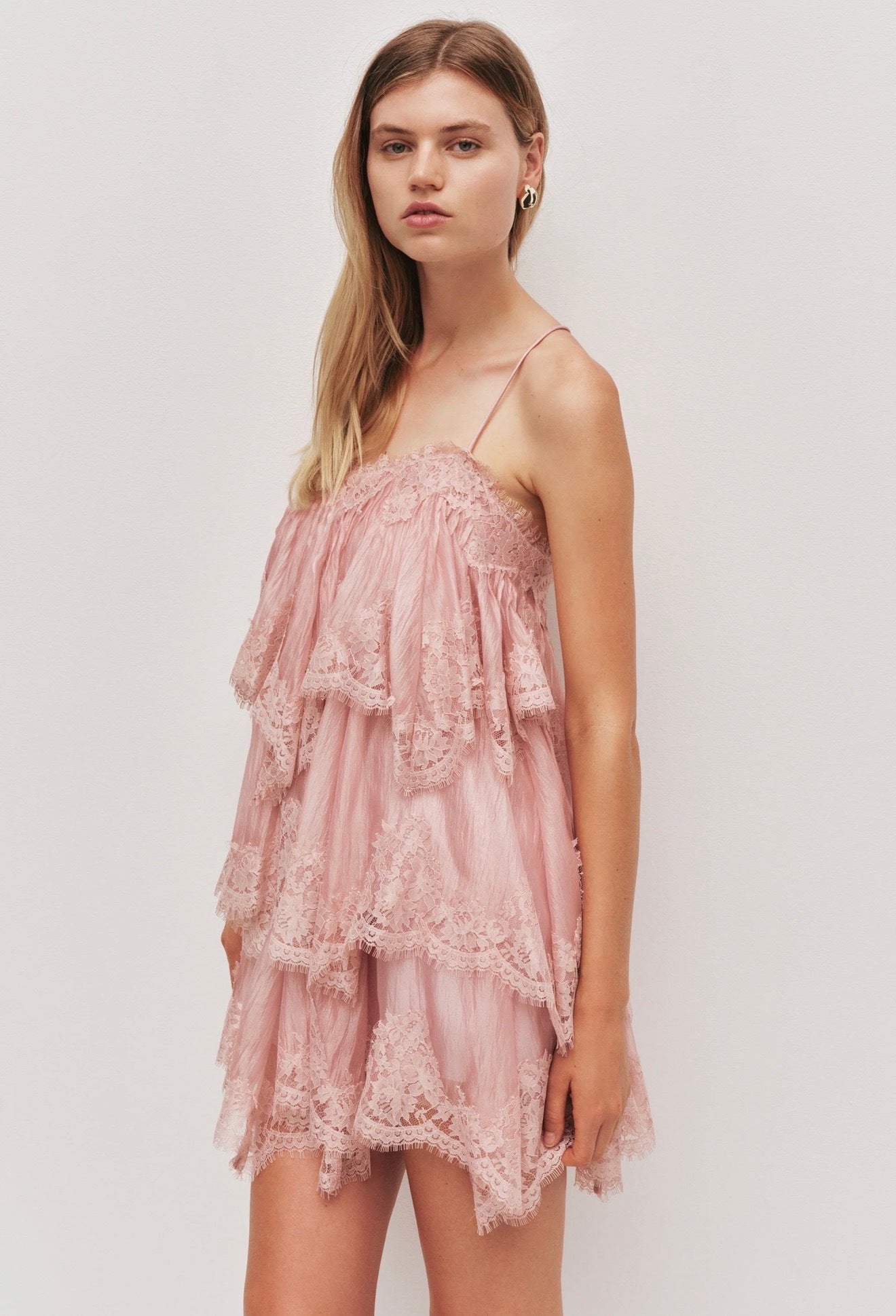 Aje Ophelia Lace Mini Dress