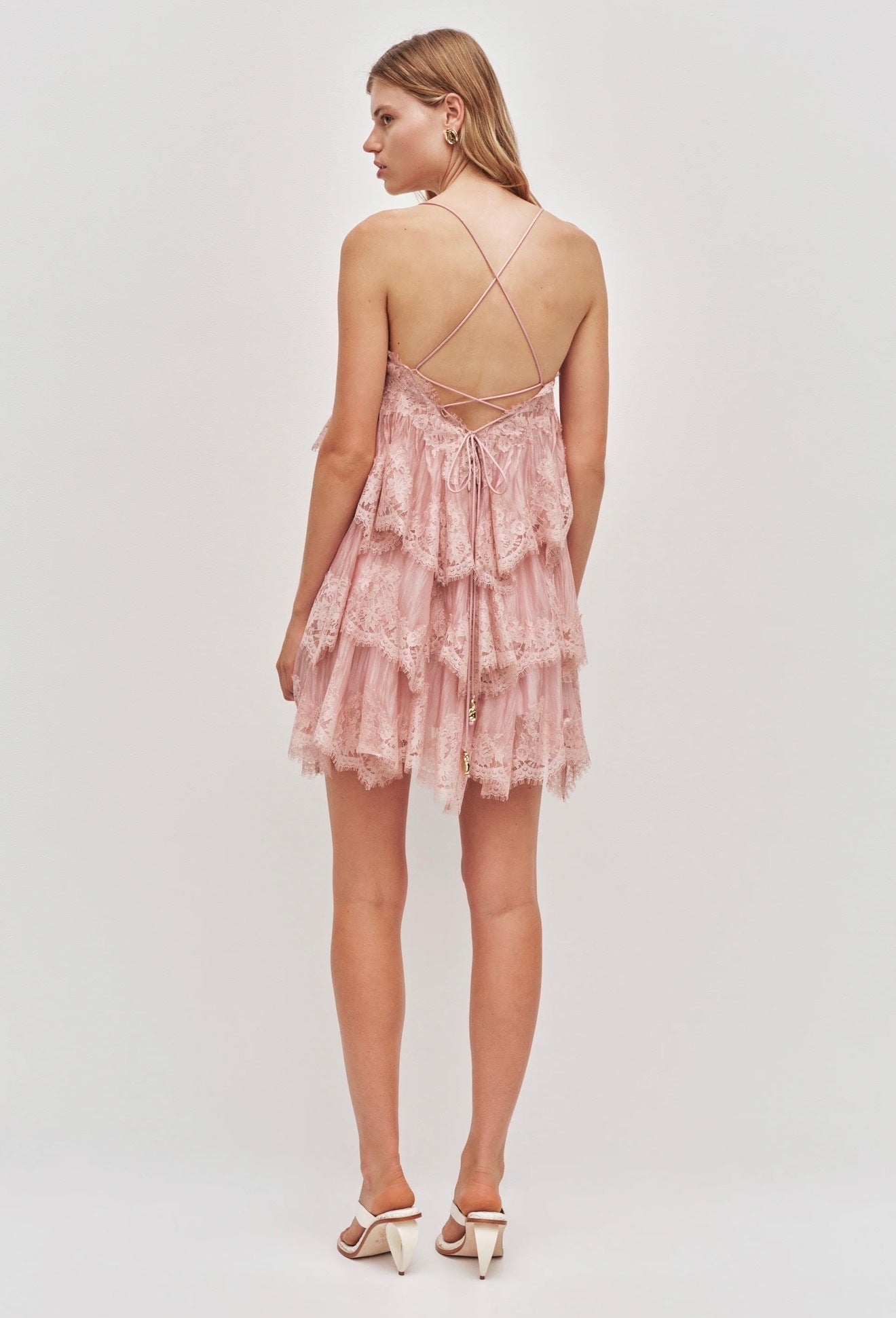 Aje Ophelia Lace Mini Dress