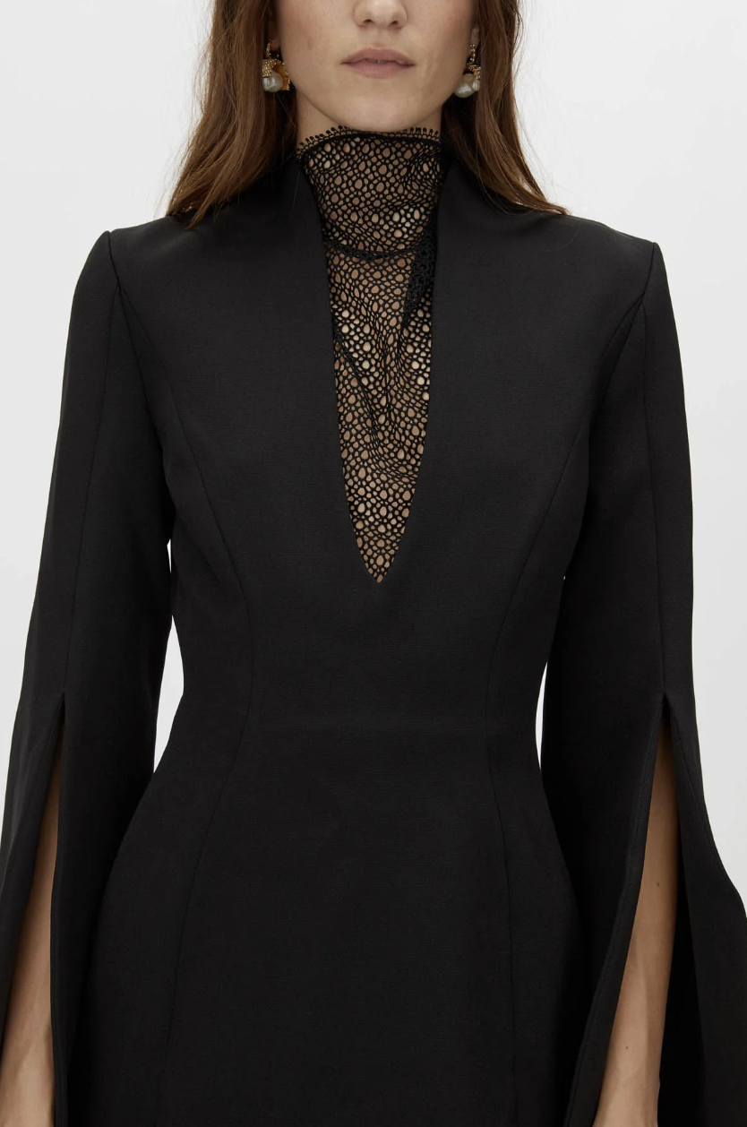Camilla And Marc Sillage Lace Mini Dress in Black