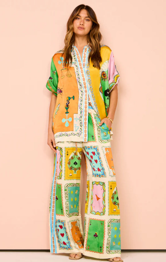Alemais Rummy Silk Shirt and Pant Set