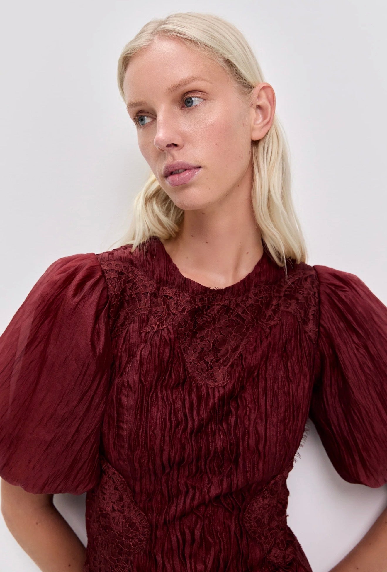 Aje Ophelia Lace Midi Dress