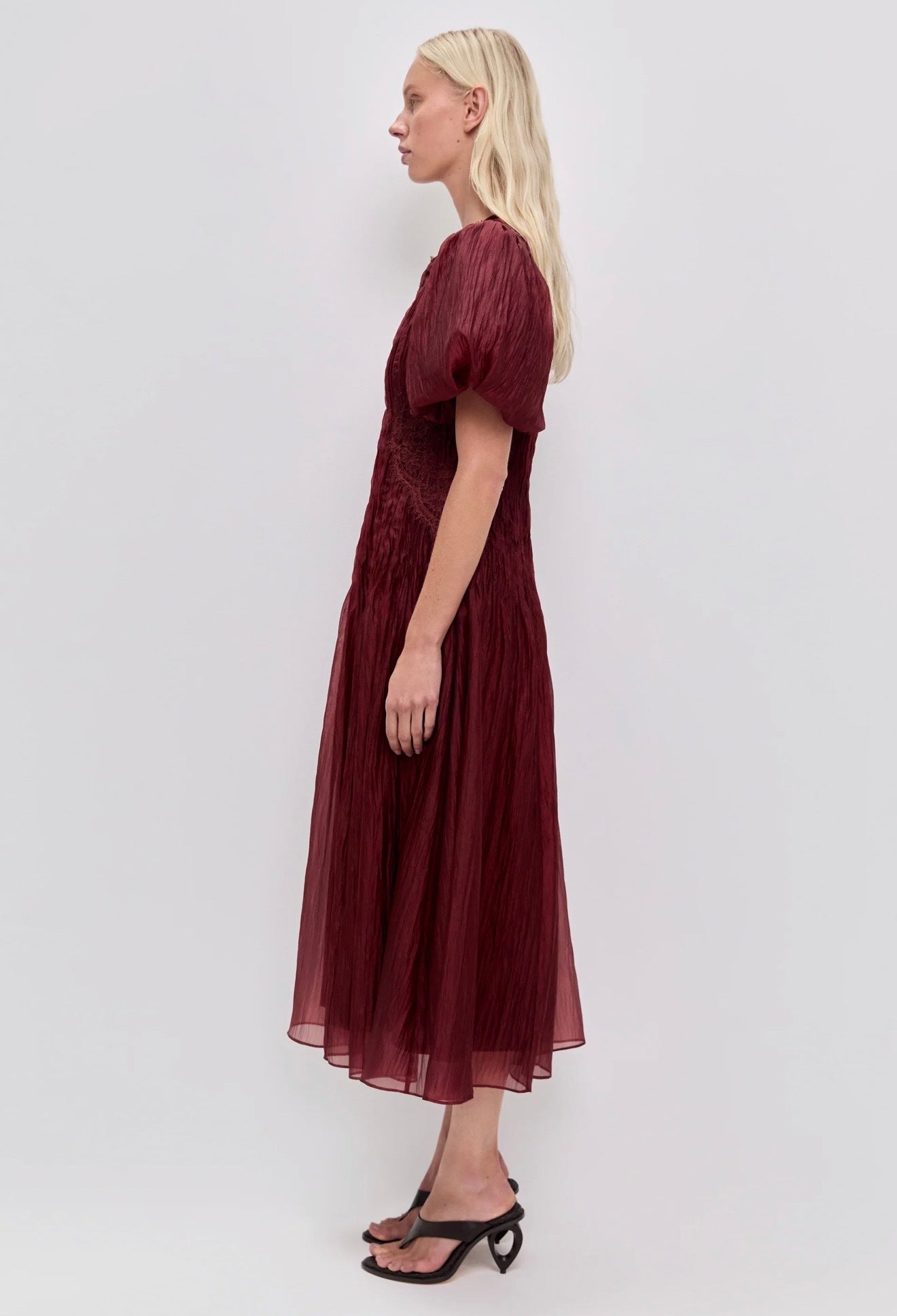 Aje Ophelia Lace Midi Dress