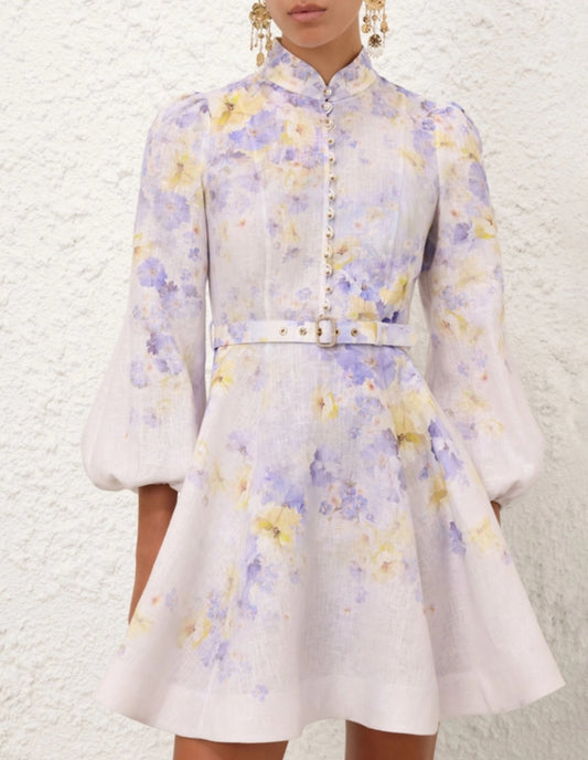 Zimmermann Crush Buttoned Mini Dress