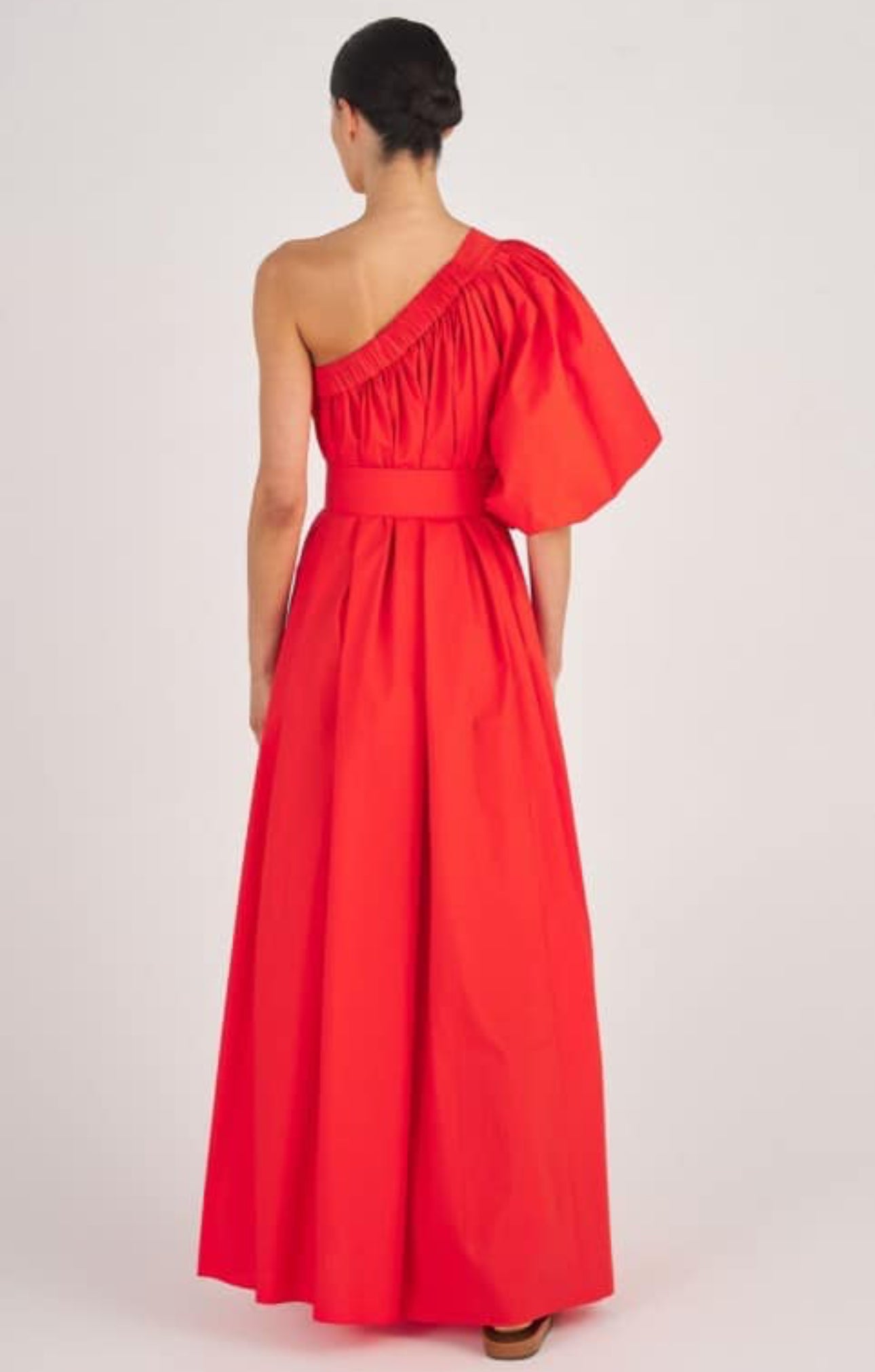 Oroton One Shoulder Dress in True Red