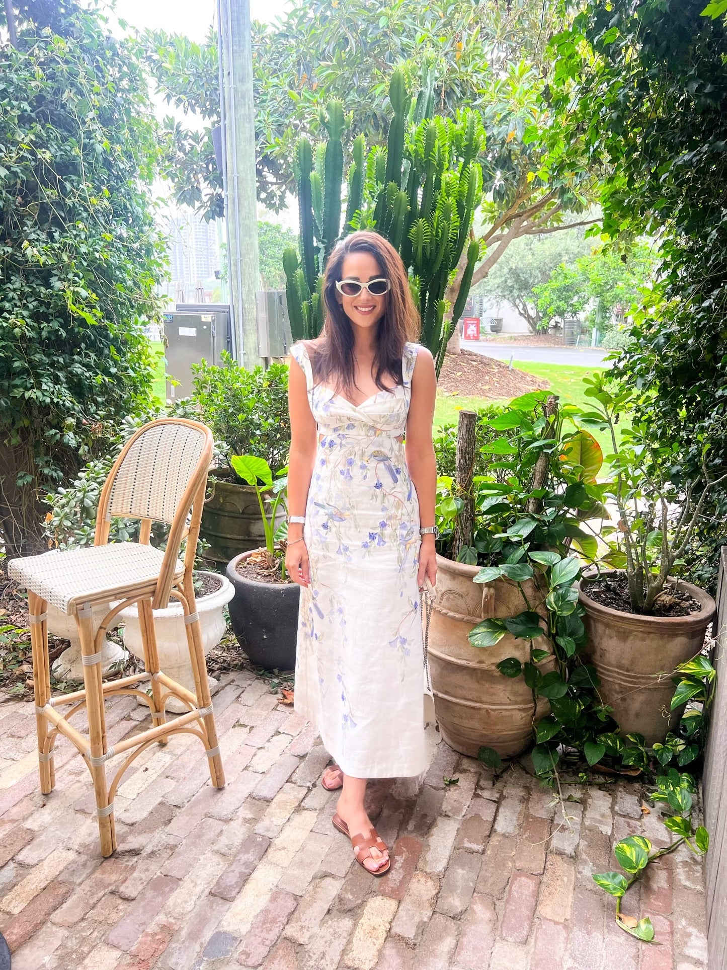 Zimmermann Natura Midi Dress in Blue Birds