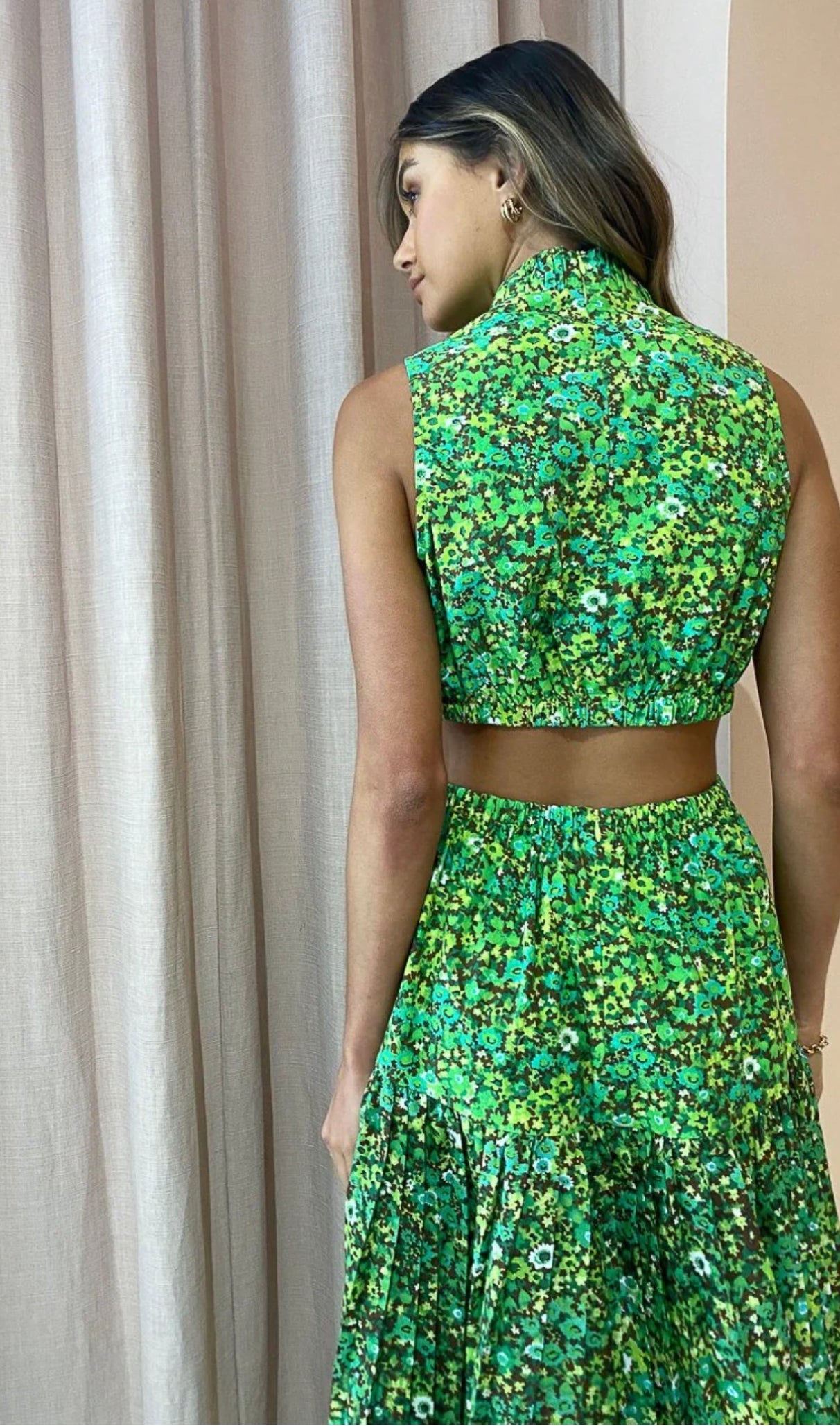 Alemais Phyllis twist front pleat dress