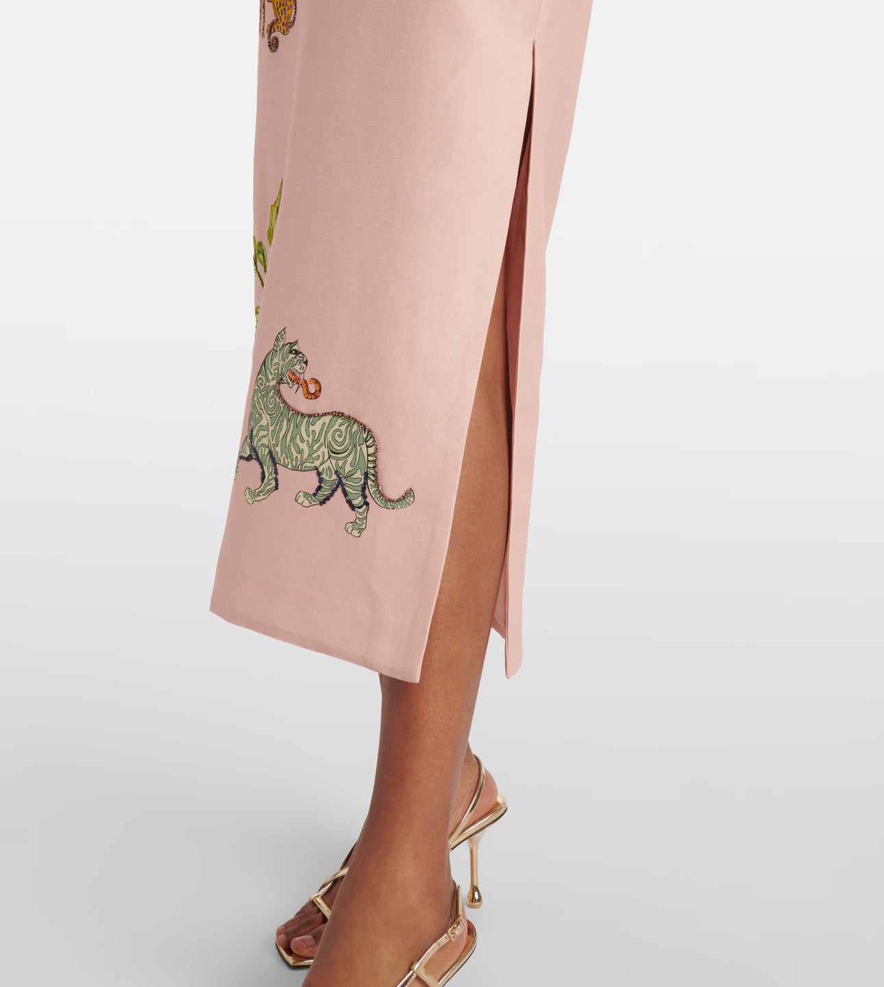 Alemais Hazel printed linen-blend maxi dress