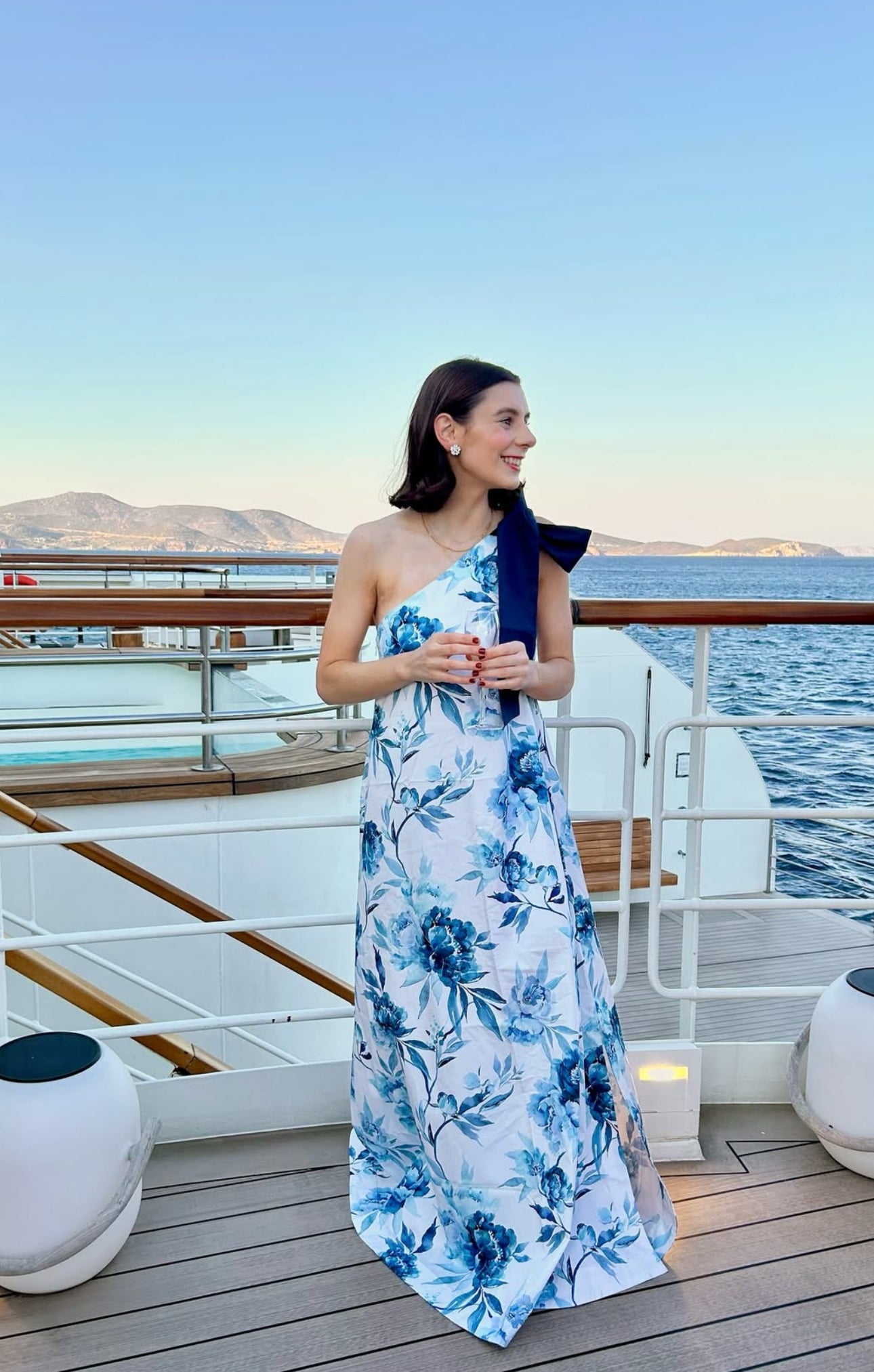 Aston Studio Mila Dress in Cerulean Peony