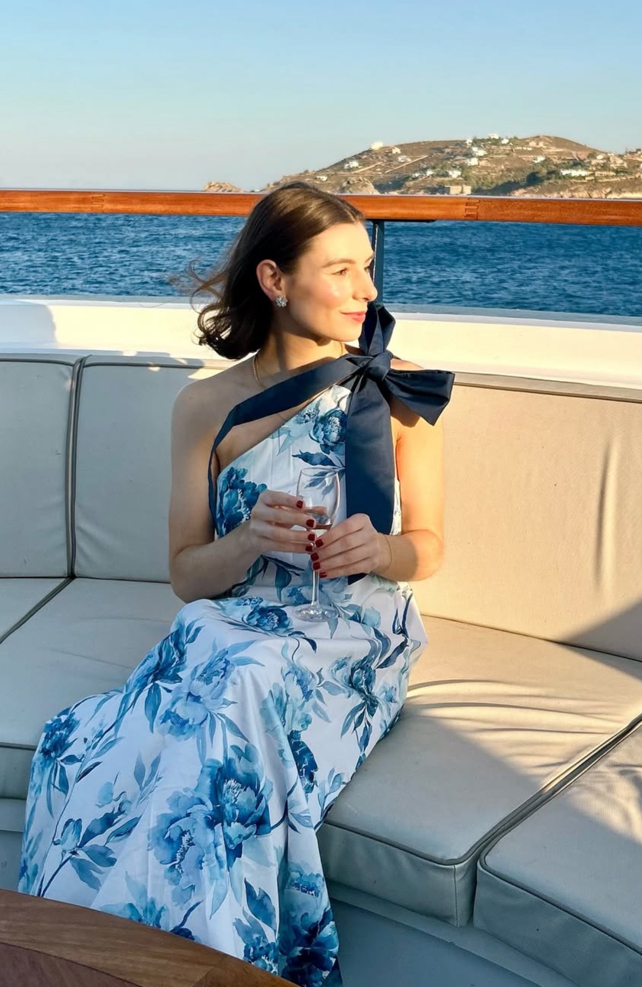 Aston Studio Mila Dress in Cerulean Peony