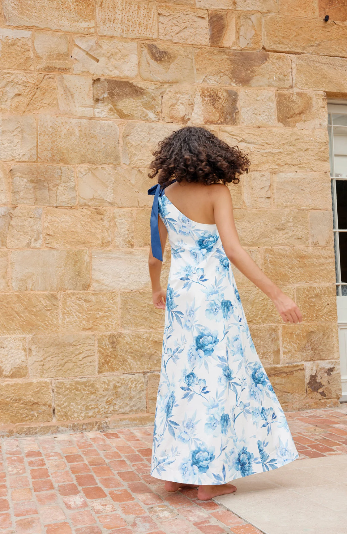 Aston Studio Mila Dress in Cerulean Peony