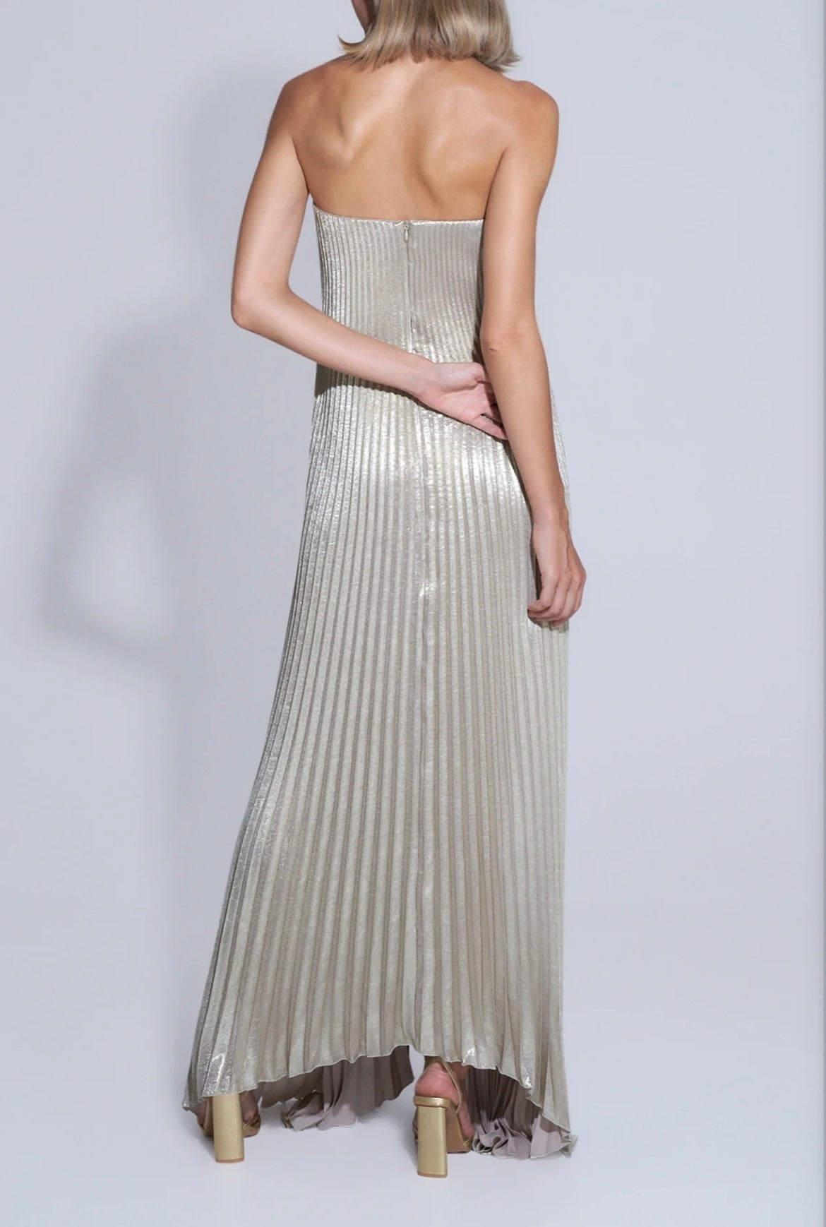 L'idee Black Tie Gown – Gold Shimmer