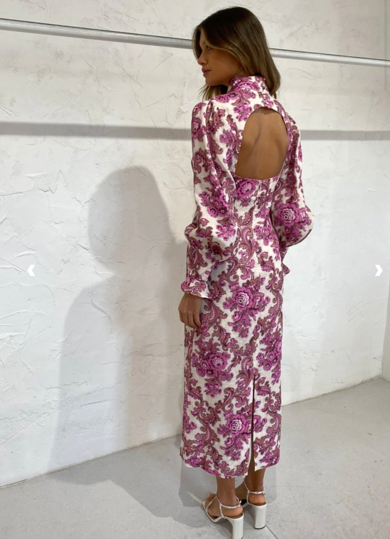 Alemais Isla midi dress in magenta