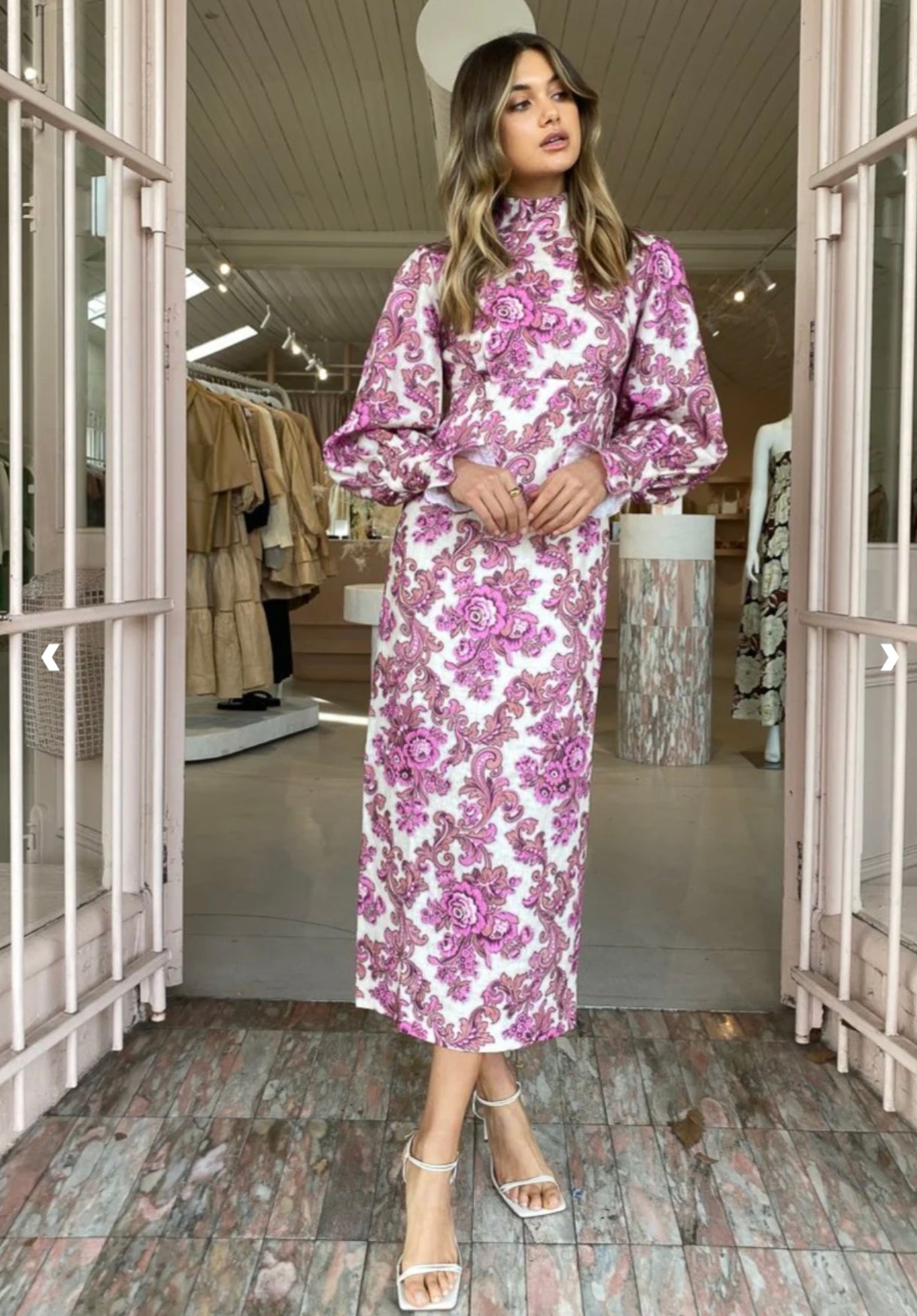 Alemais Isla midi dress in magenta