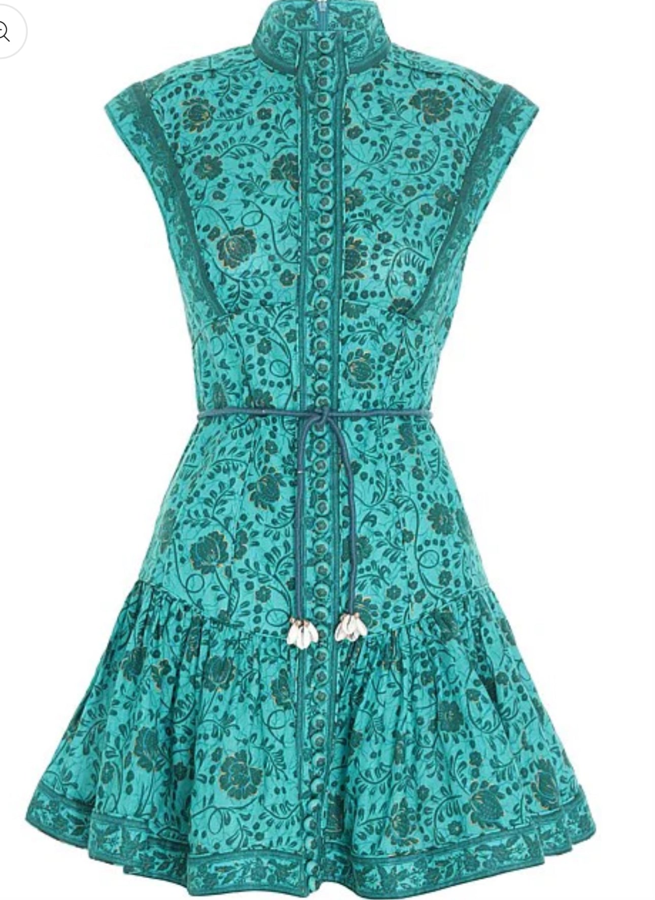 Zimmermann Lulu Panelled Flip High Neck Mini Dress