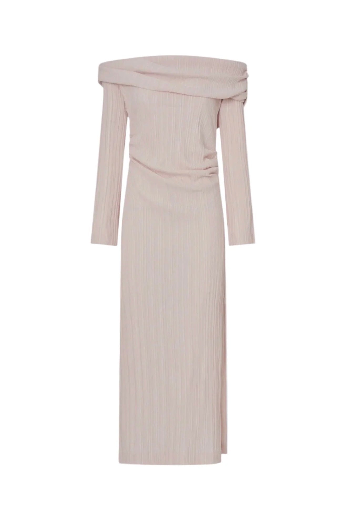 Camilla And Marc Shaw Off Shoulder Dress in Ice Pink