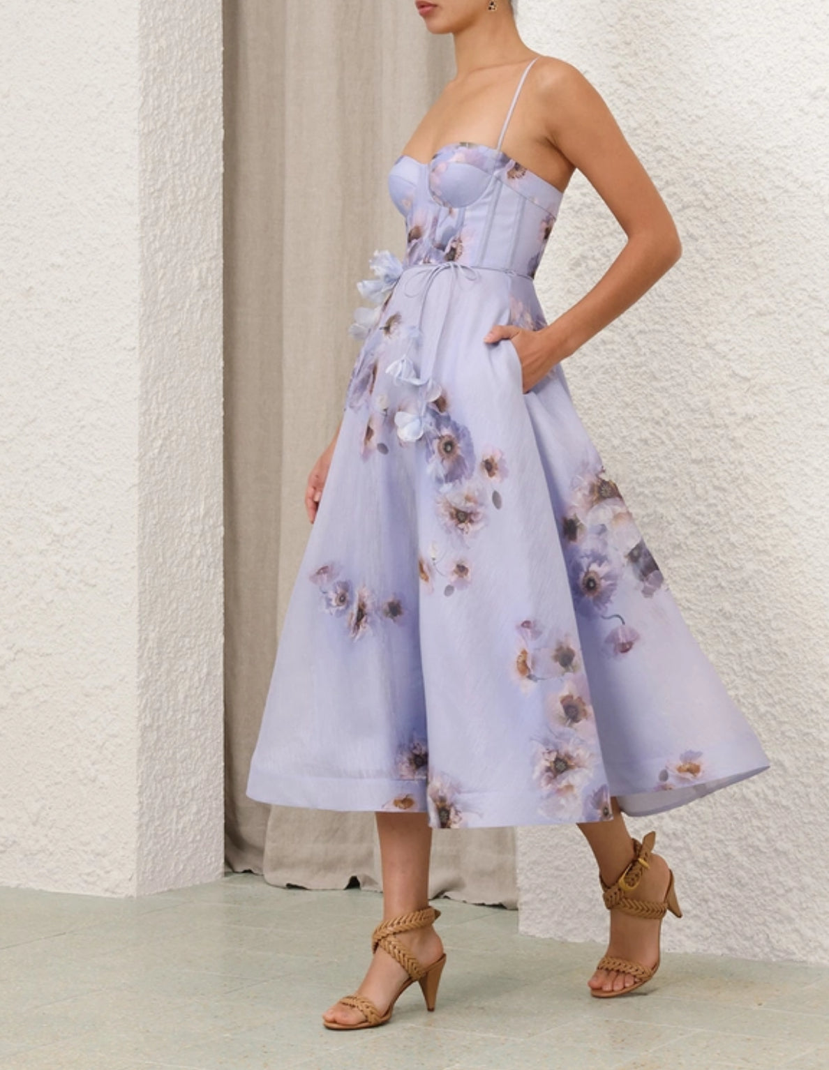 Zimmermann Hypnotic Picnic Dress in Lilac Poppy