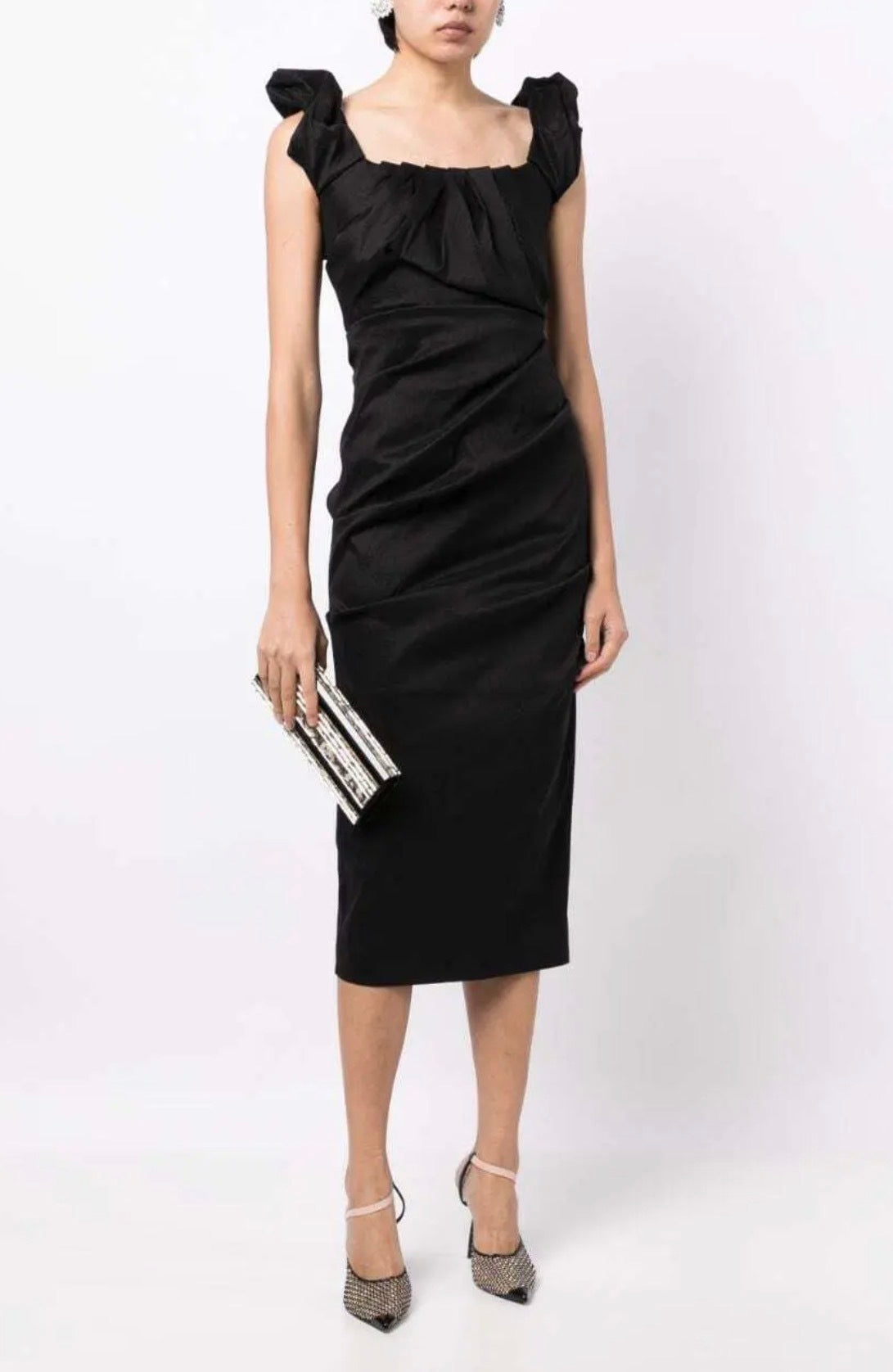 Rachel Gilbert Kalina Draped Sleeveless Dress