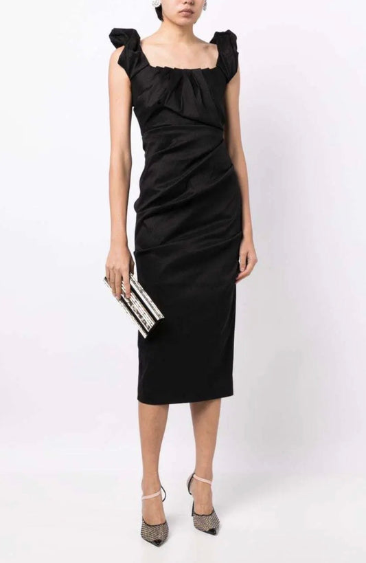 Rachel Gilbert Kalina Draped Sleeveless Dress