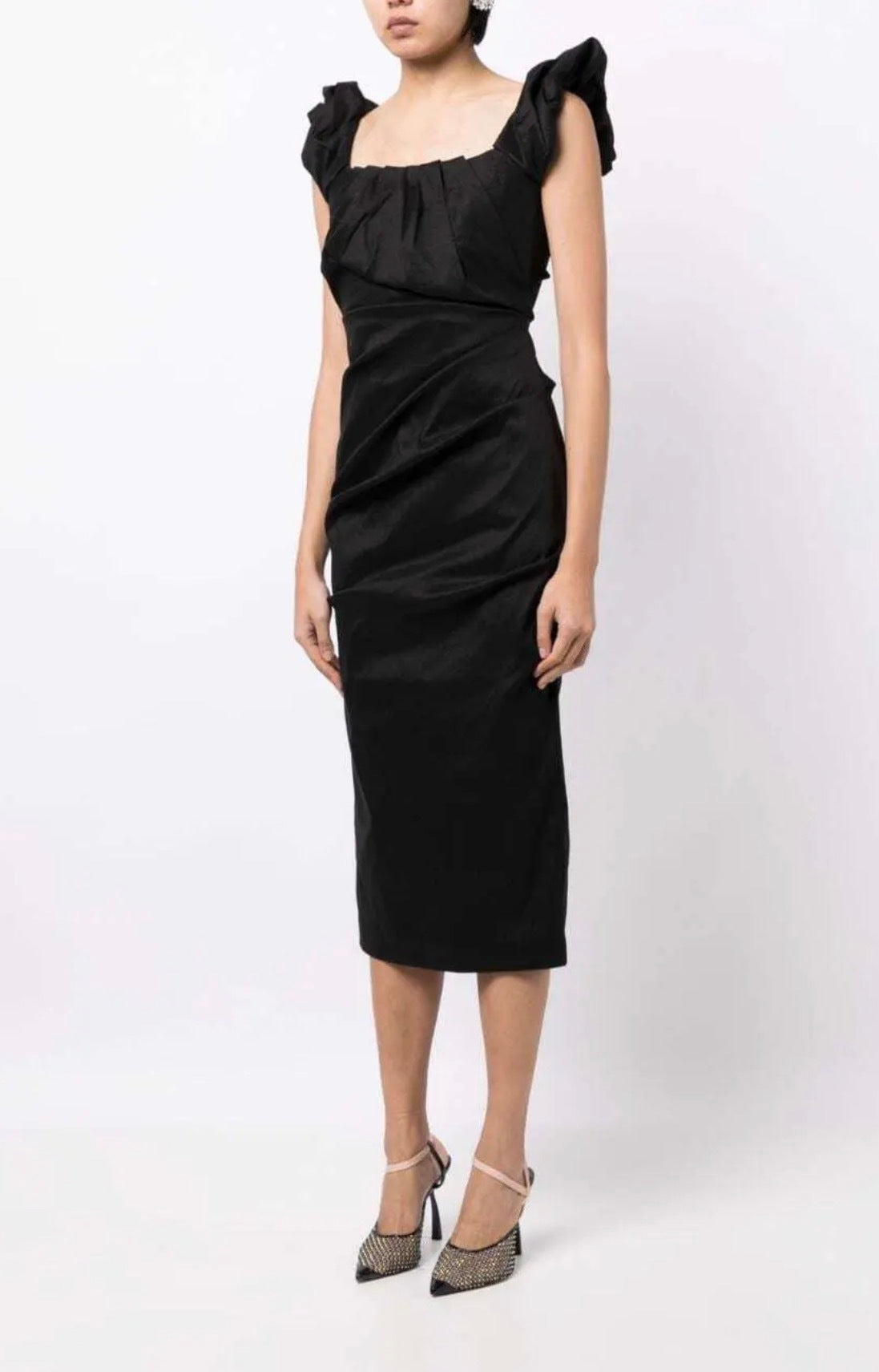 Rachel Gilbert Kalina Draped Sleeveless Dress