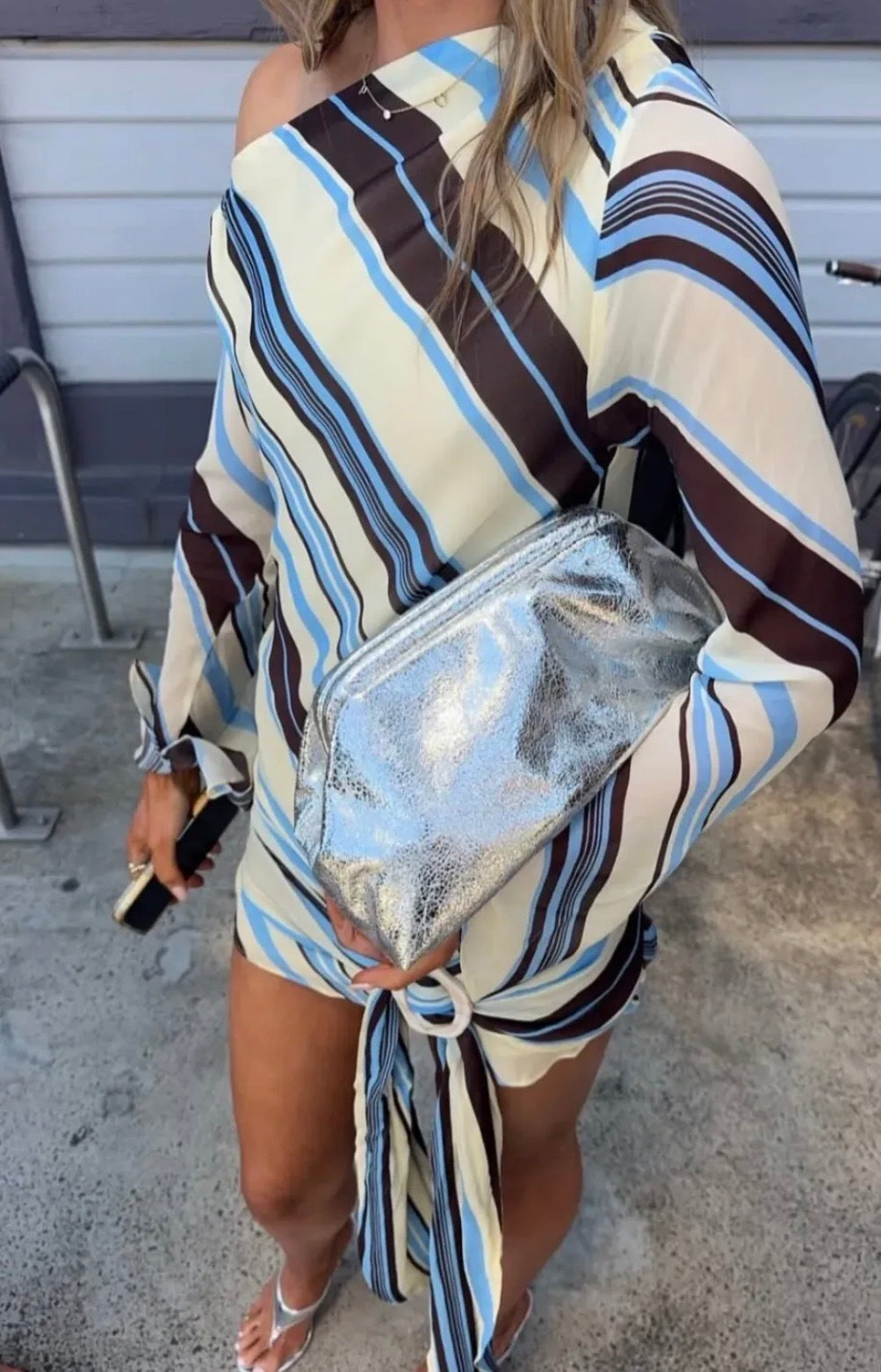 Benni Elise mini dress ocean stripe