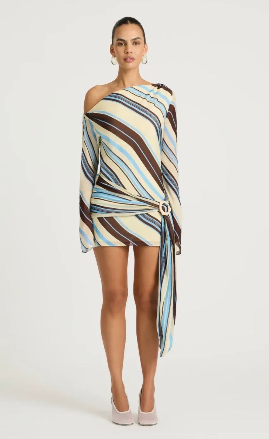 Benni Elise mini dress ocean stripe