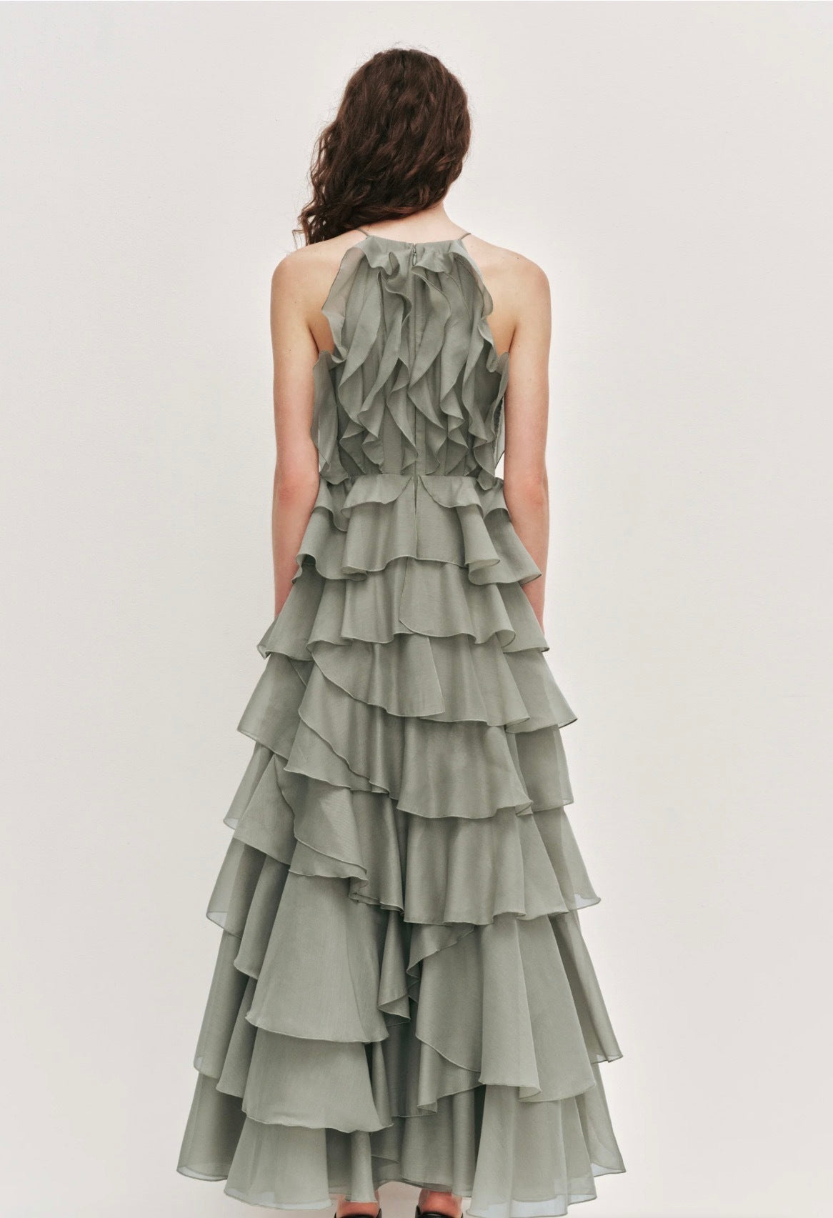 Aje Cleo Gown in Moss