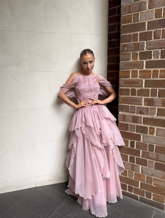 Aje Nisha Gown Fawn Pink