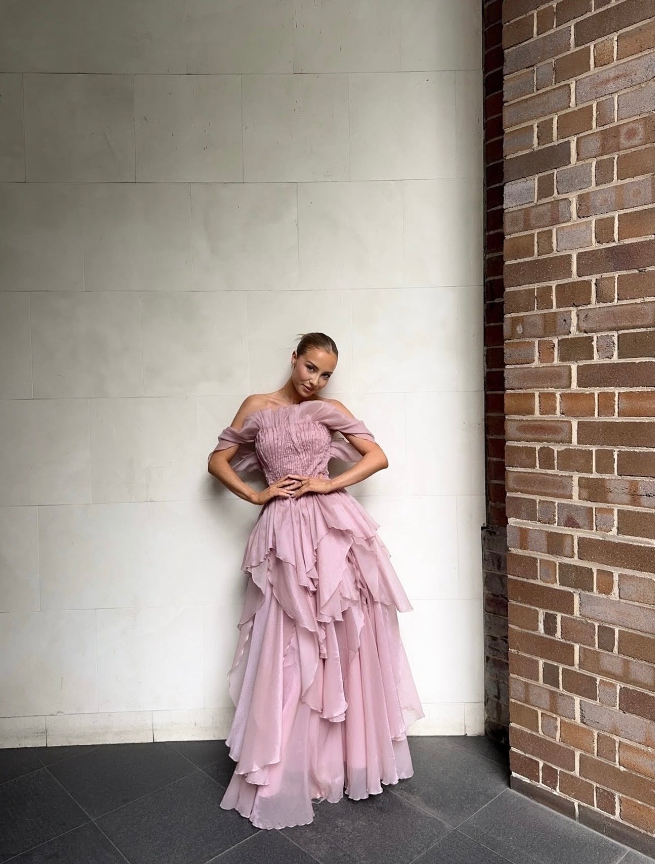Aje Nisha Gown Fawn Pink