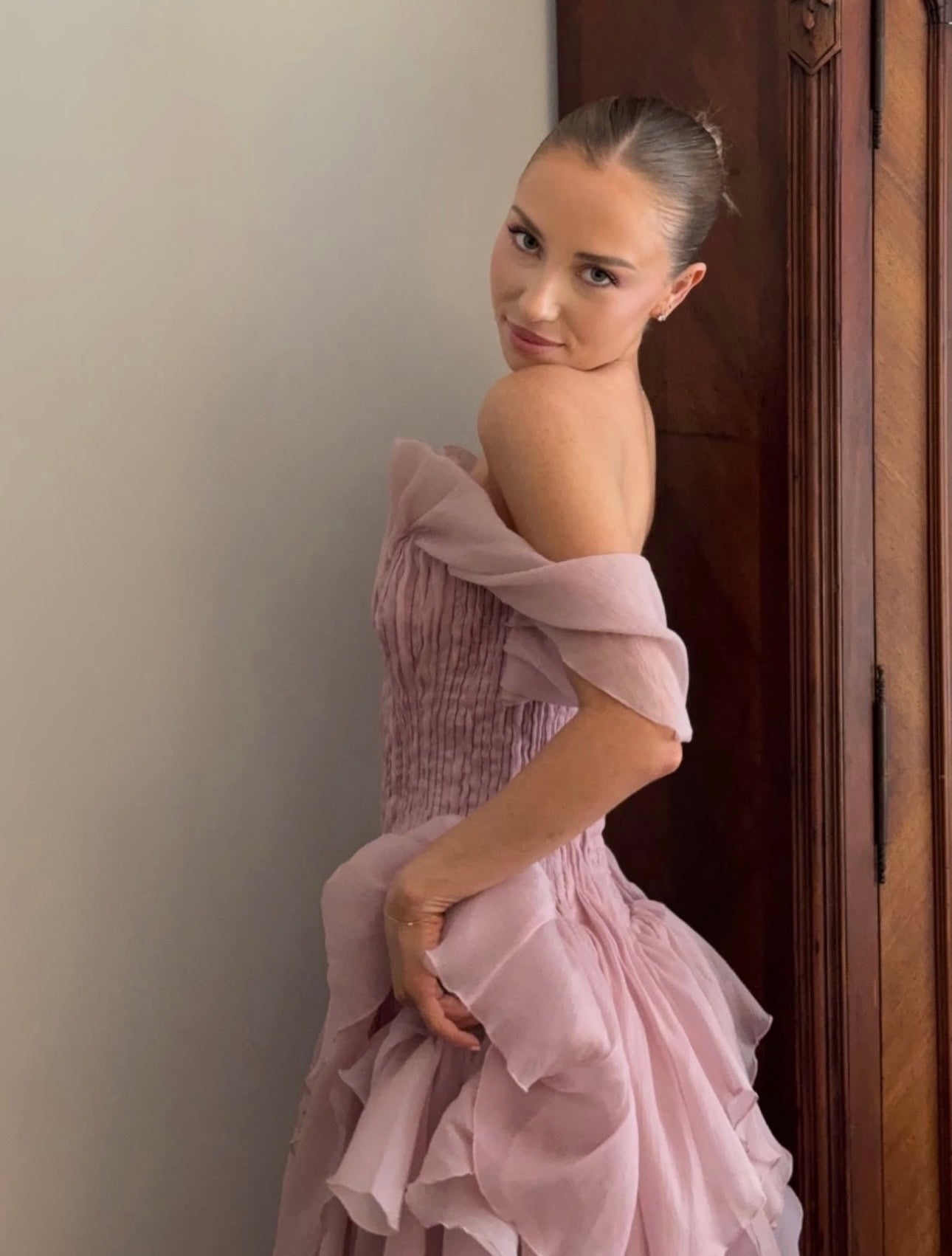 Aje Nisha Gown Fawn Pink