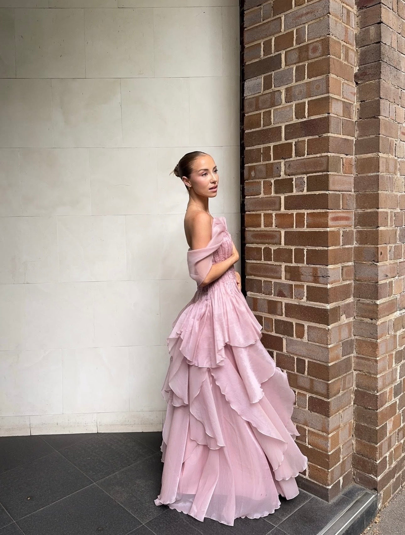 Aje Nisha Gown Fawn Pink