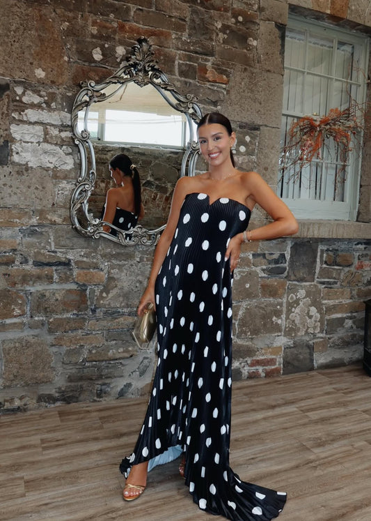 Lidee Black Tie Gown Polka Noir