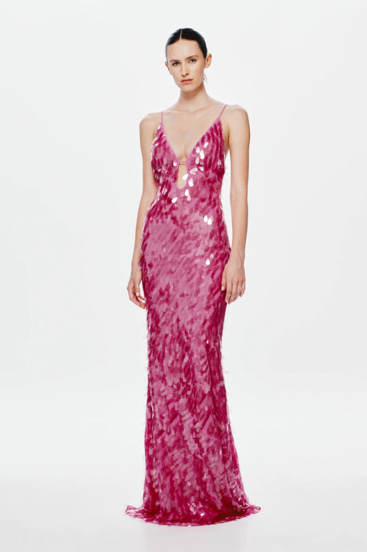 Misha The 'Sapphire' Sequin Dress Fuchsia