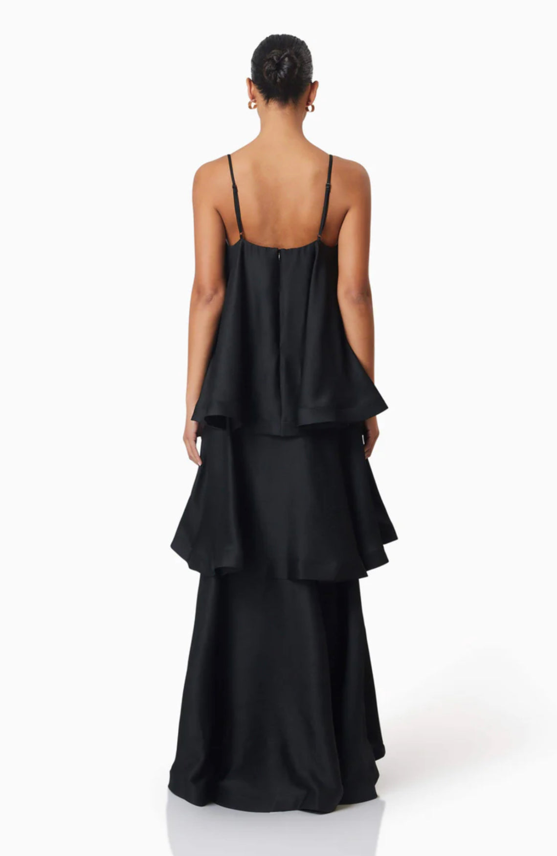 Elliatt Tilly Tiered Maxi Dress in Black