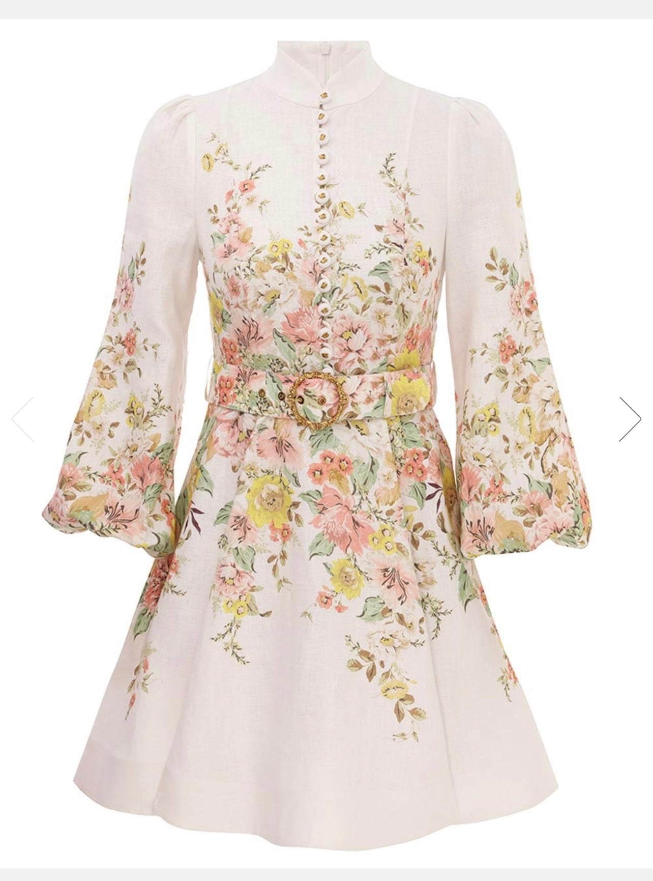 Zimmermann Matchmaker Buttoned Mini Dress