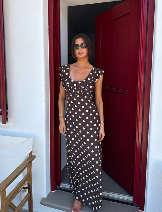 Design by Si Luna Dress - Brown/White