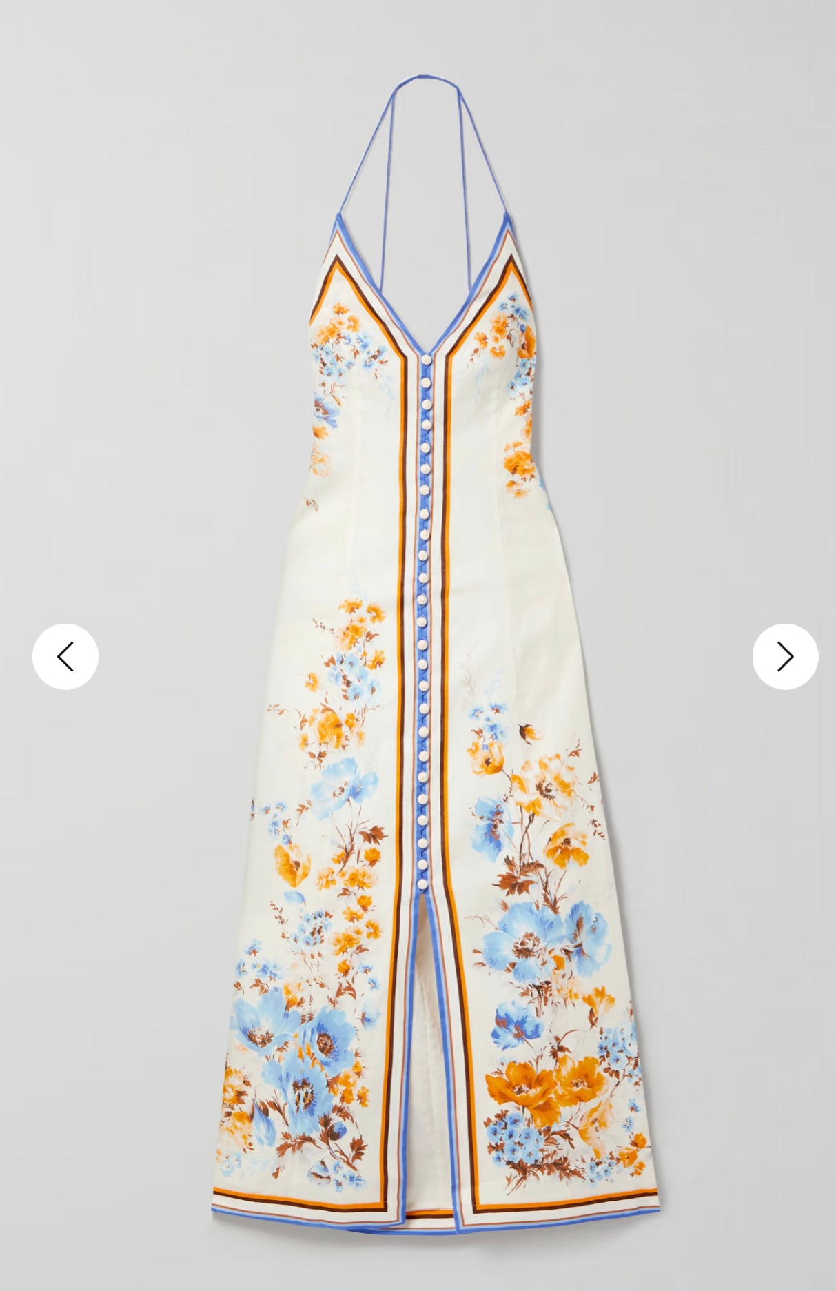 Zimmermann Halcyon printed linen midi dress