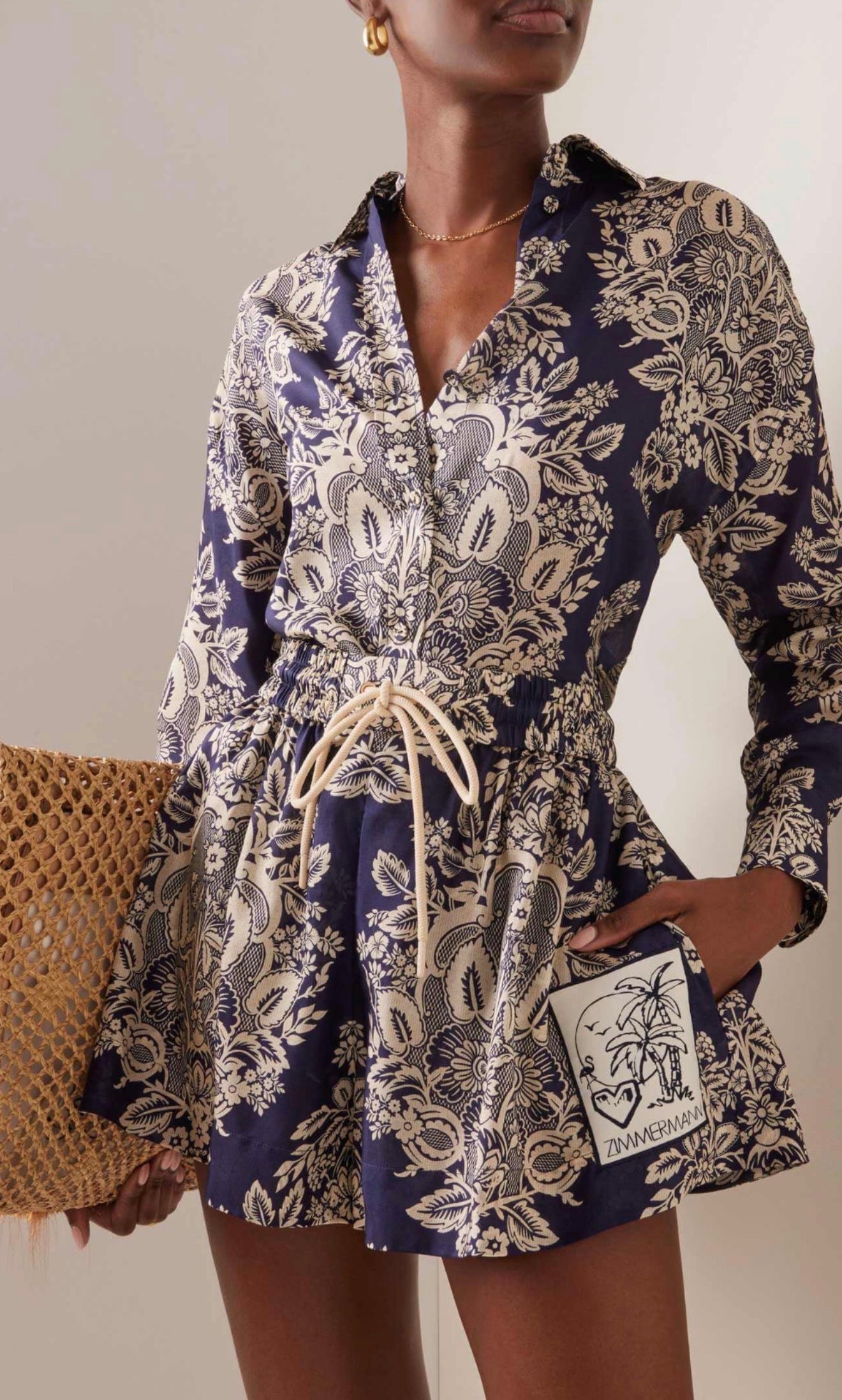 Zimmermann Zimmermann Pattie Relaxed Shirt And Shorts