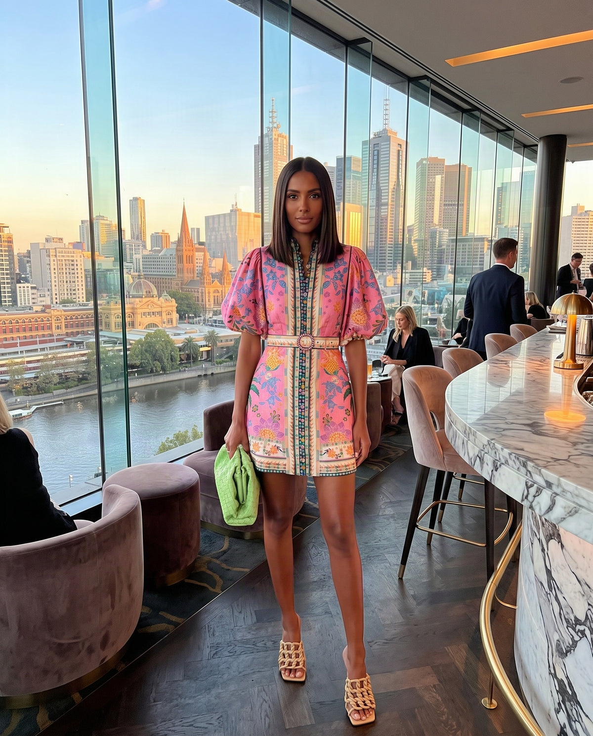 Zimmermann Ginger Buttoned Mini Dress