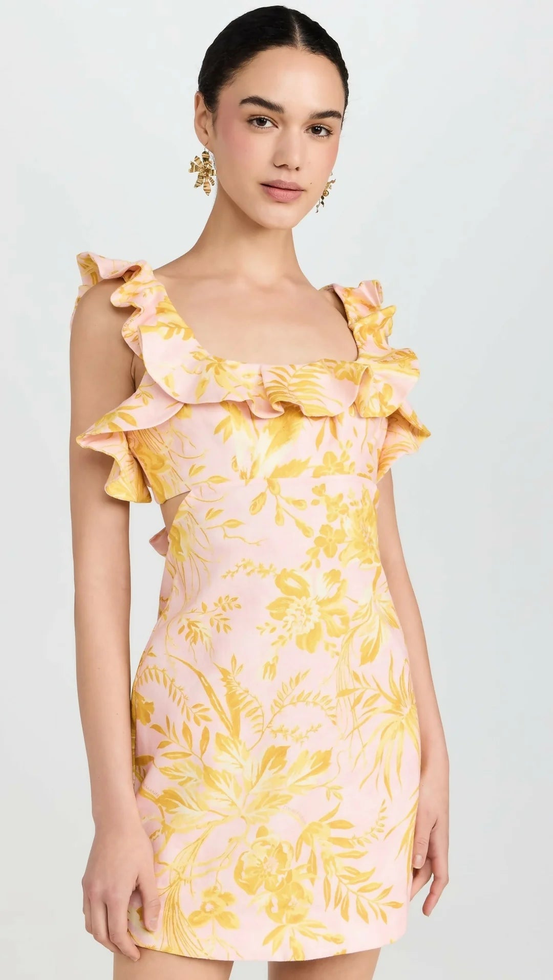 Zimmermann Golden Ruffle Mini Dress
