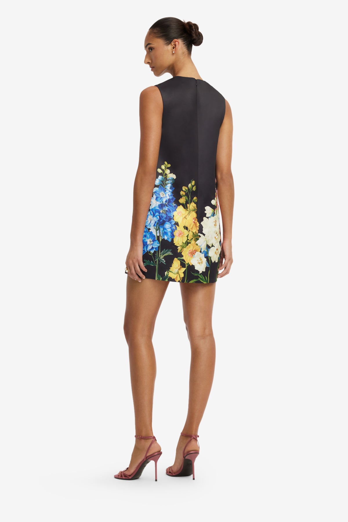 Leo Lin Yvonne Embroidered Mini Dress Vivid snapdragons