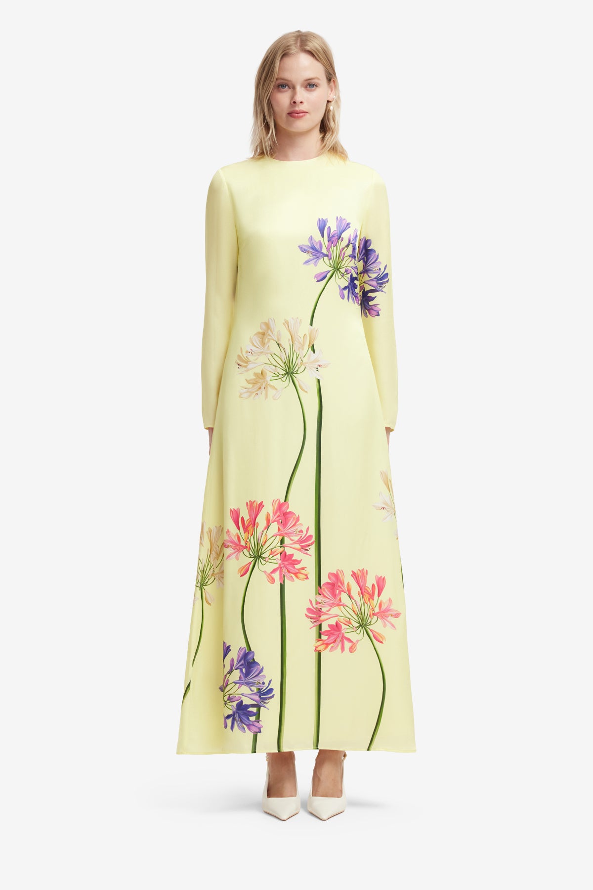 Leo Lin Cassandra Maxi Dress l Agapanthus Print