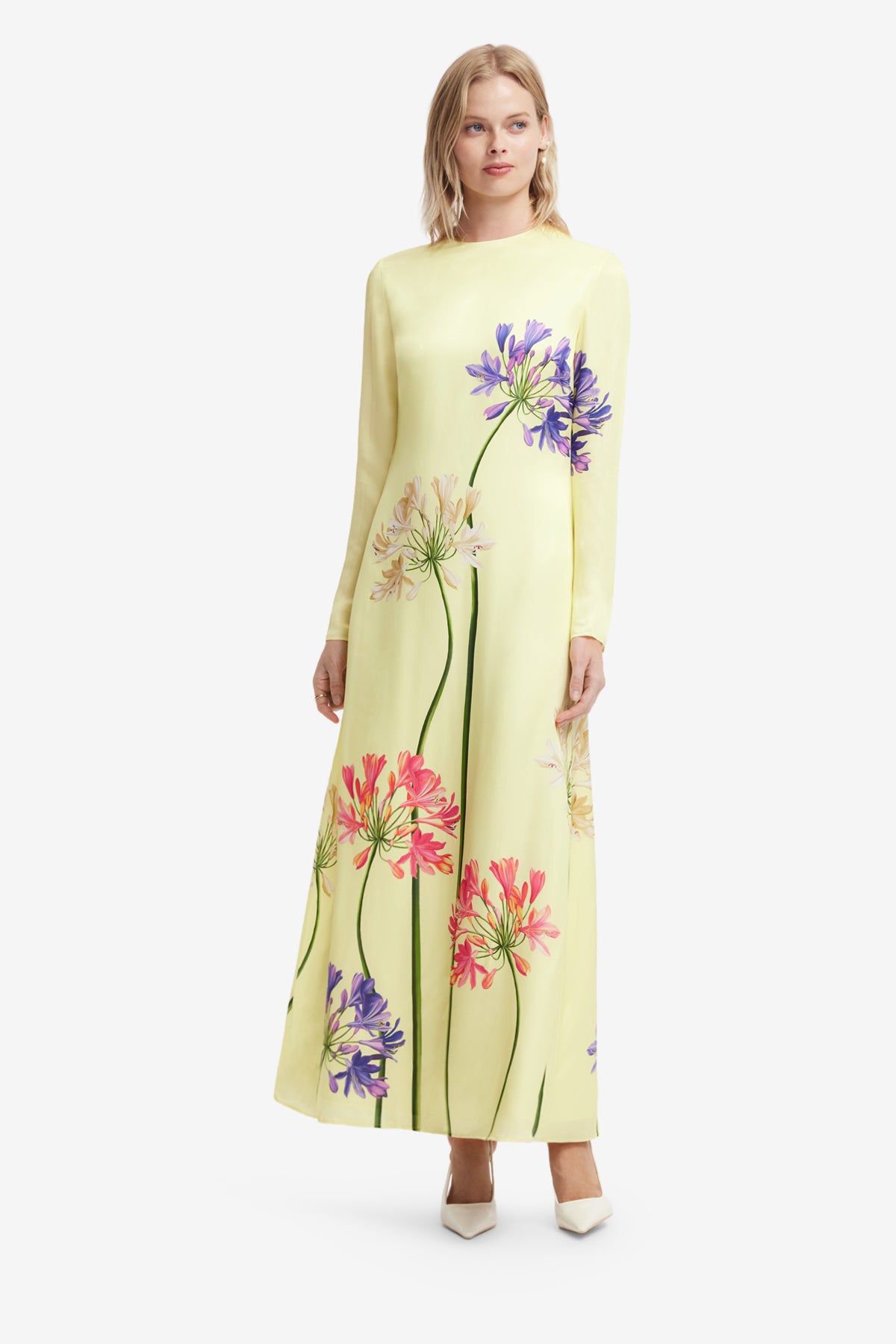 Leo Lin Cassandra Maxi Dress l Agapanthus Print