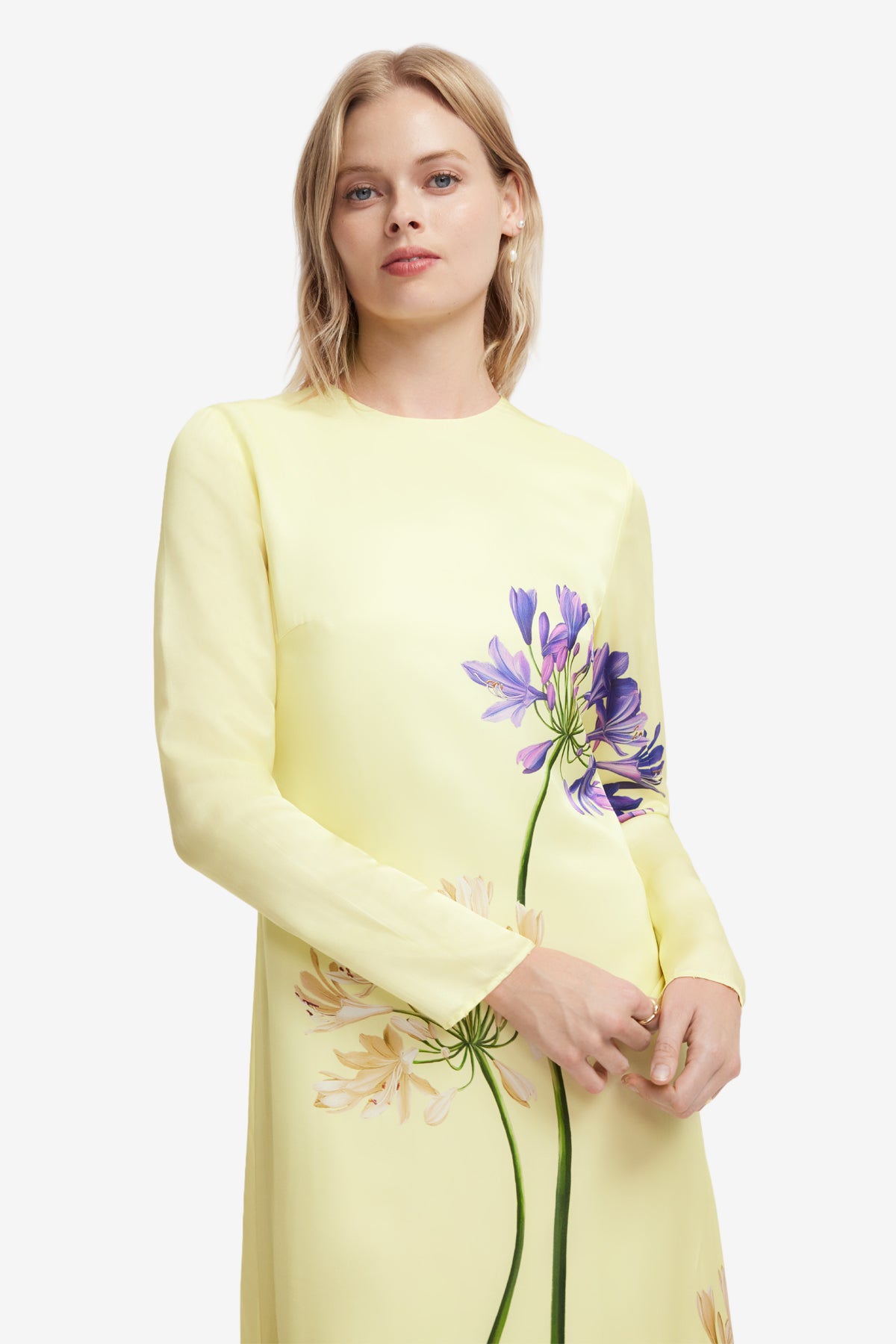 Leo Lin Cassandra Maxi Dress l Agapanthus Print